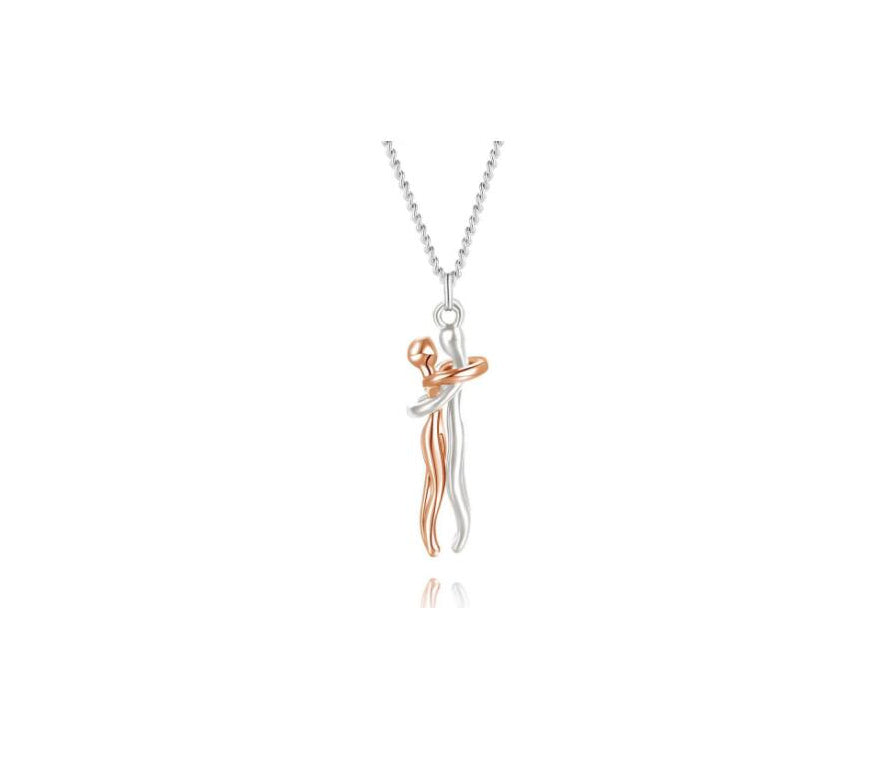 Love Hug Necklace – Unisex Clavicle Chain for Couples