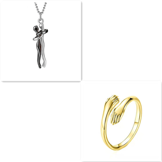 Love Hug Necklace – Unisex Clavicle Chain for Couples
