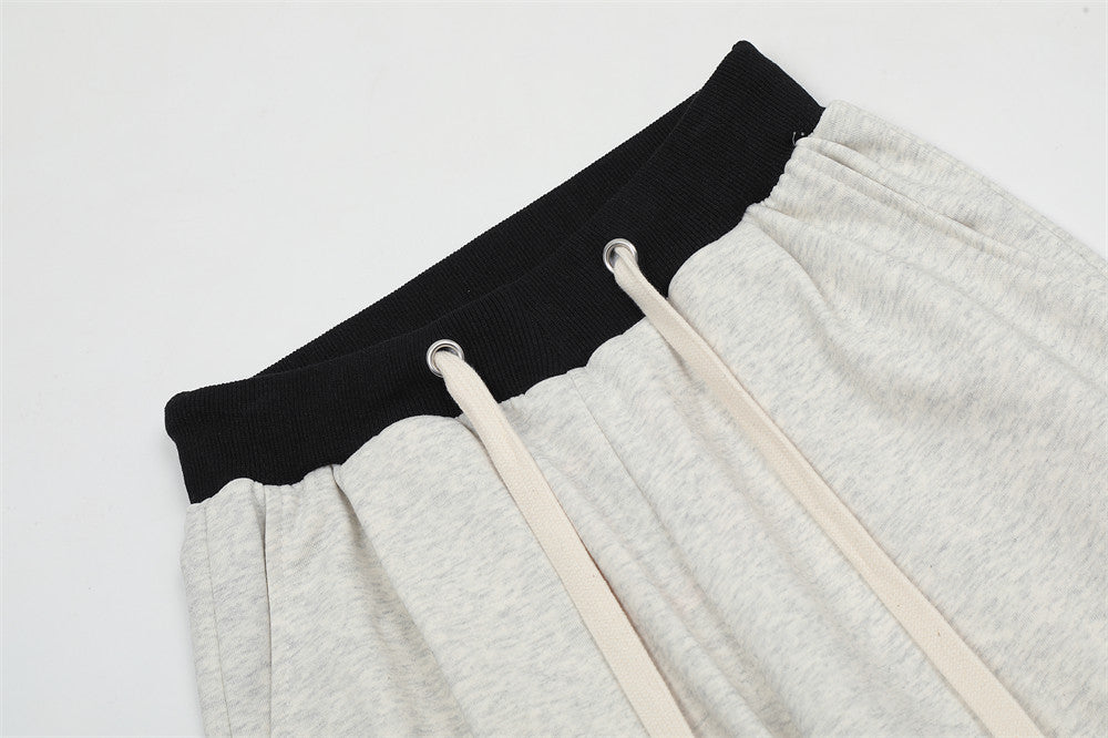 Men's American Style Trend Baggy Straight Trousers Drawstring Pants Feet Ankle Banded Pants Sweatpants