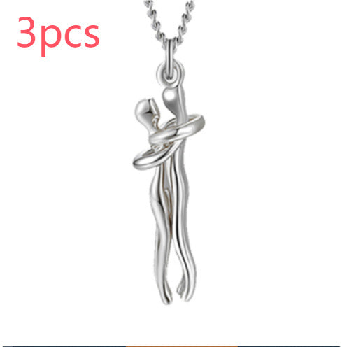 Love Hug Necklace – Unisex Clavicle Chain for Couples