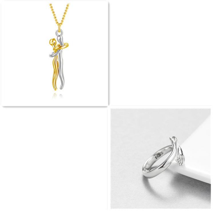Love Hug Necklace – Unisex Clavicle Chain for Couples