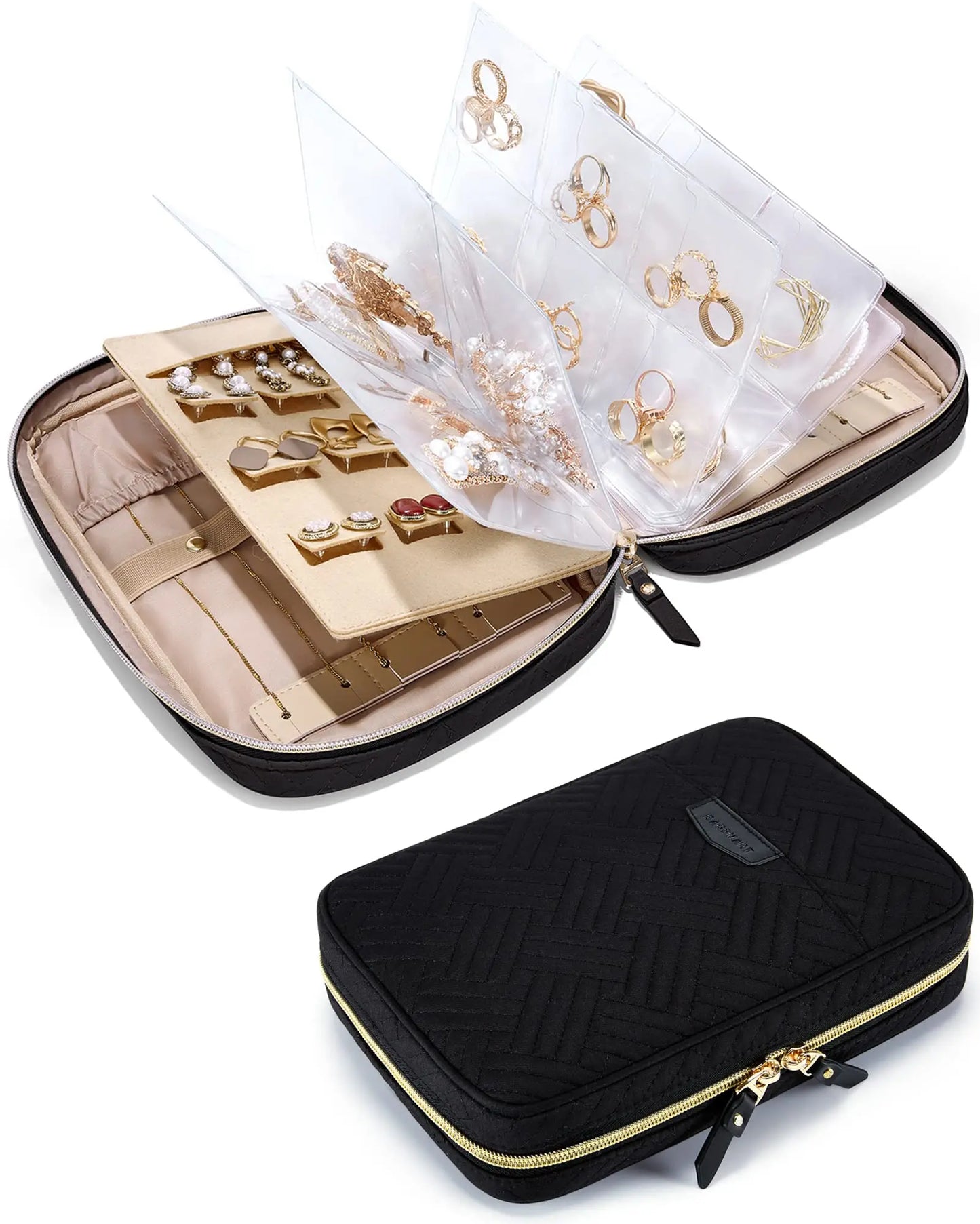 Transparent Jewelry Travel Organizer Case