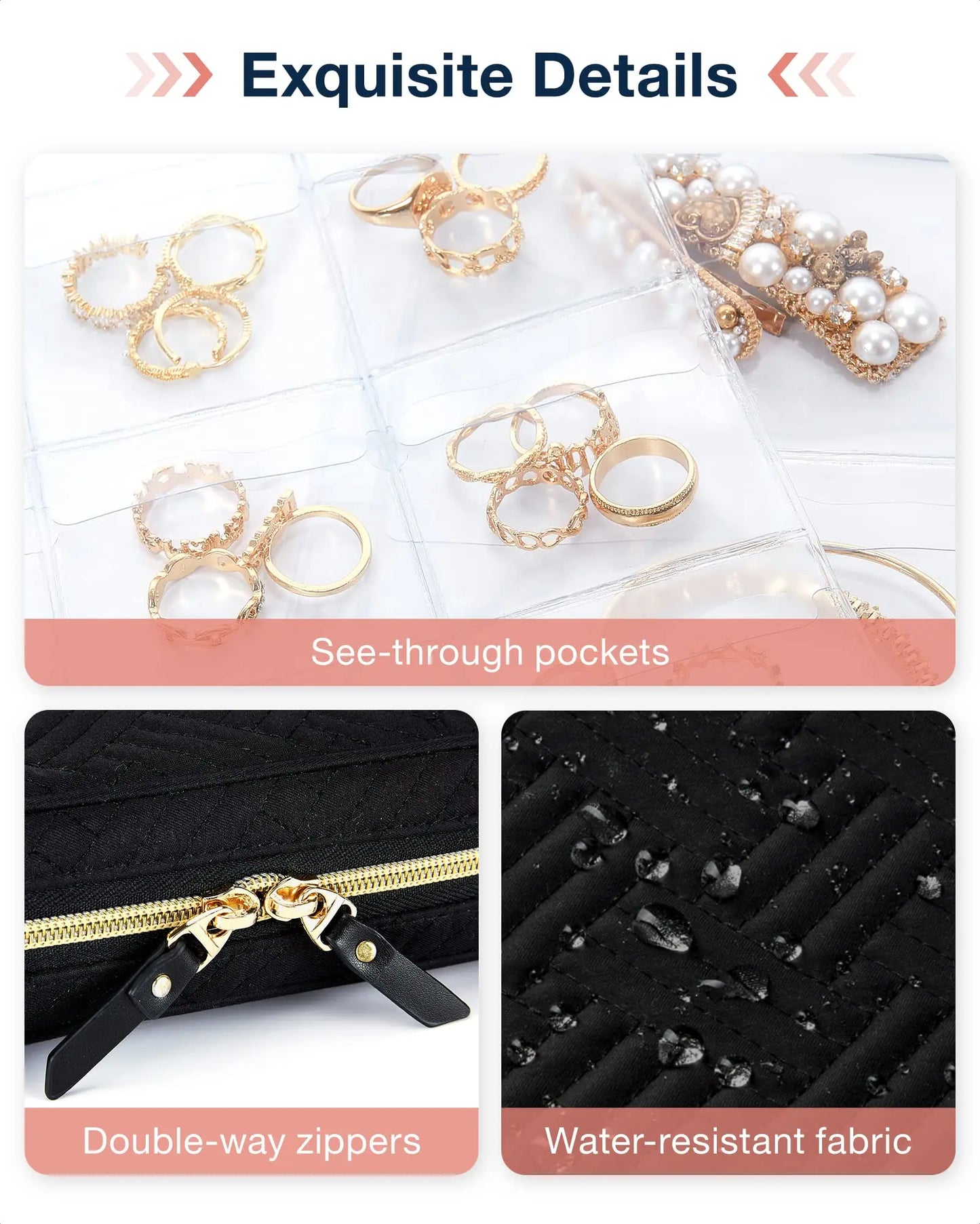 Transparent Jewelry Travel Organizer Case