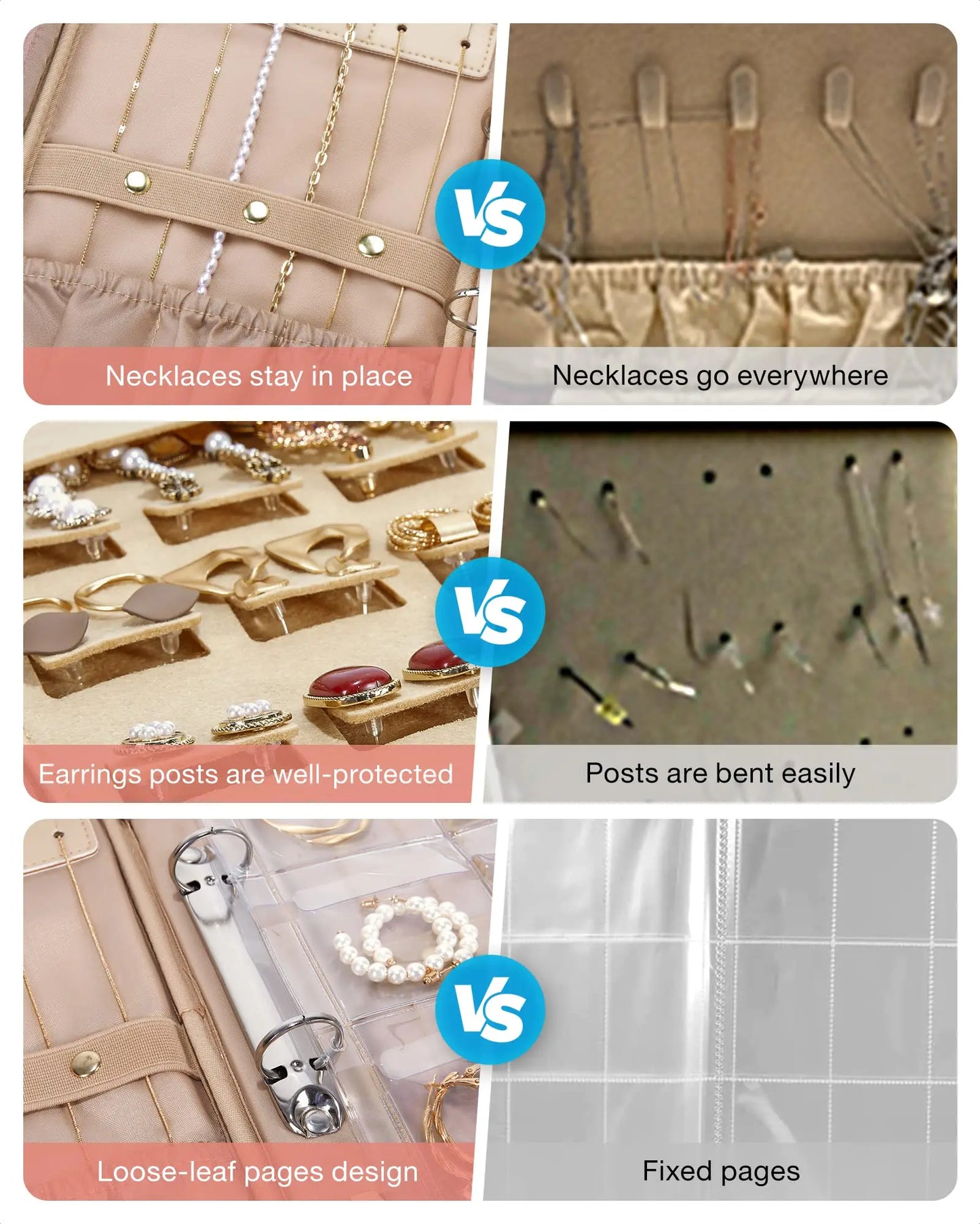 Transparent Jewelry Travel Organizer Case