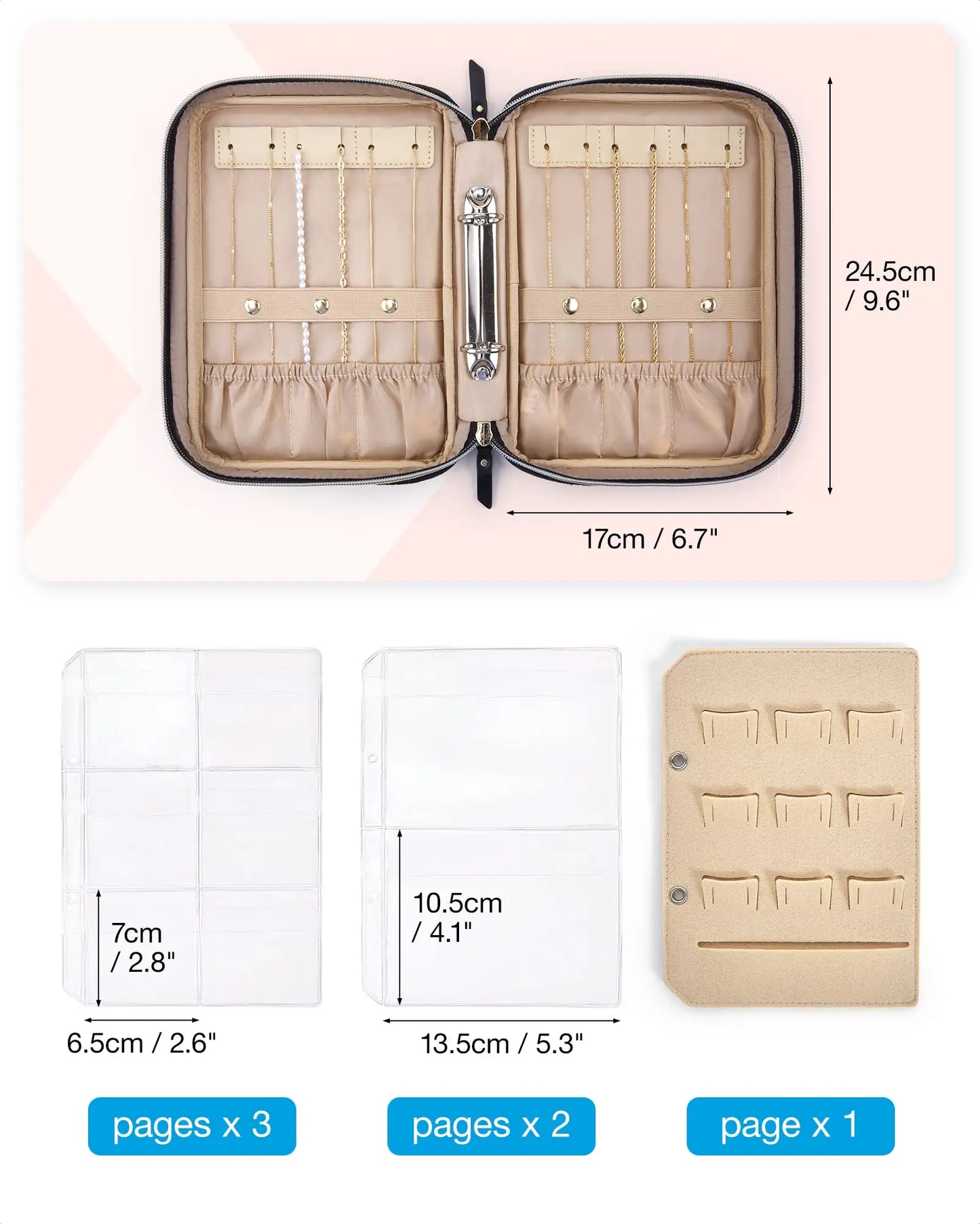 Transparent Jewelry Travel Organizer Case