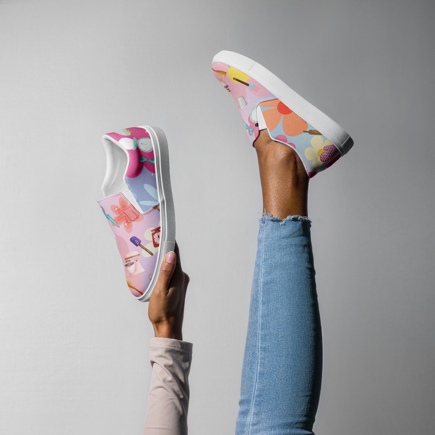 Baker Chef Floral Women’s Slip-On Canvas Shoes