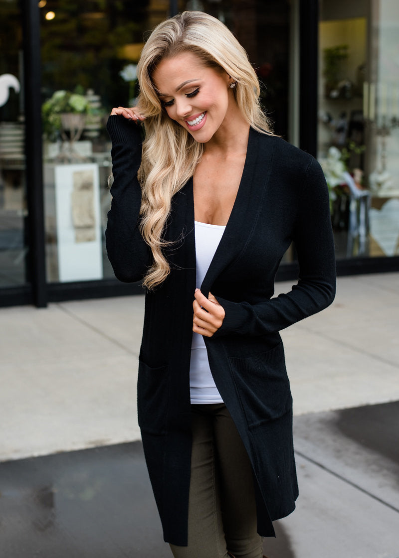 Slim cardigan long coat