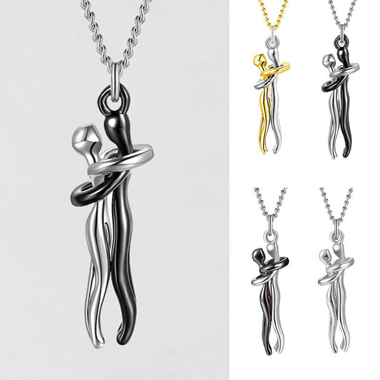 Love Hug Necklace – Unisex Clavicle Chain for Couples