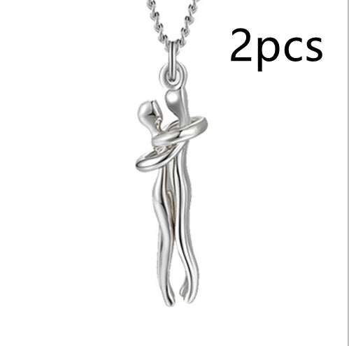 Love Hug Necklace – Unisex Clavicle Chain for Couples