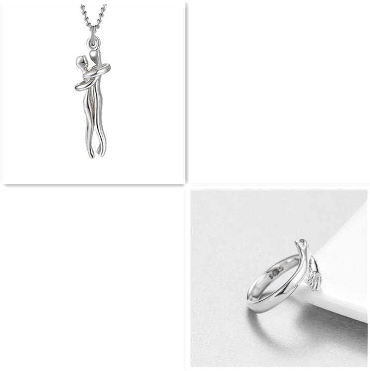 Love Hug Necklace – Unisex Clavicle Chain for Couples