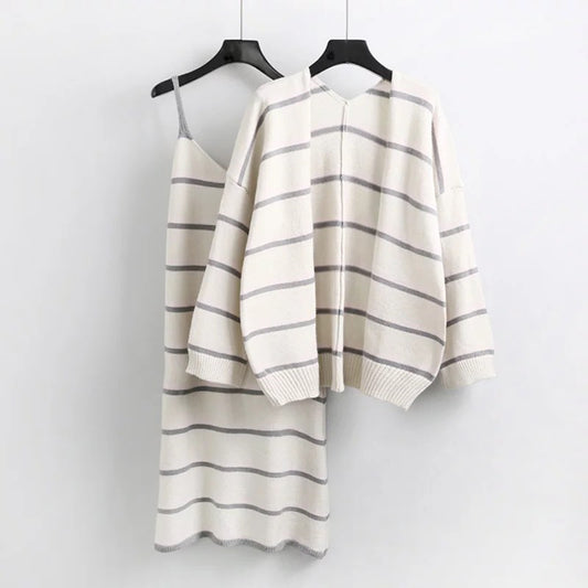 Women's long sweater knit cardigan