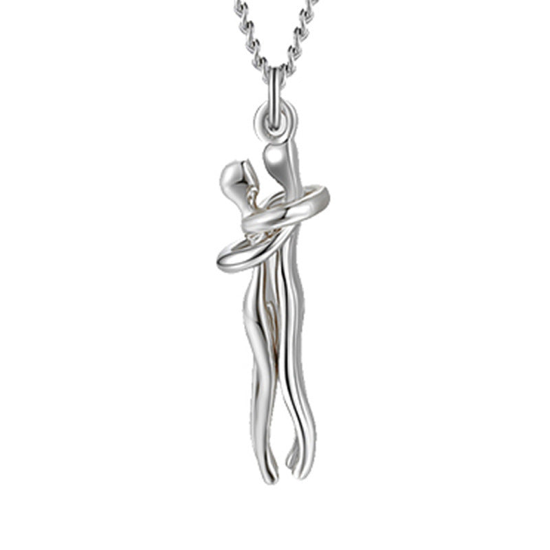 Love Hug Necklace – Unisex Clavicle Chain for Couples