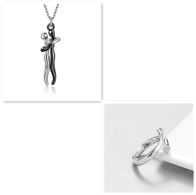 Love Hug Necklace – Unisex Clavicle Chain for Couples