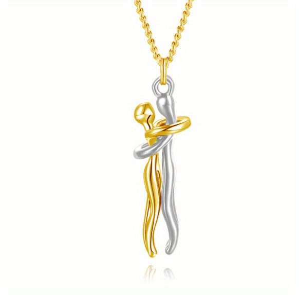 Love Hug Necklace – Unisex Clavicle Chain for Couples
