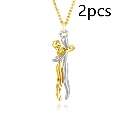 Love Hug Necklace – Unisex Clavicle Chain for Couples