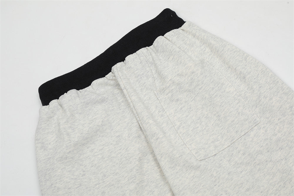 Men's American Style Trend Baggy Straight Trousers Drawstring Pants Feet Ankle Banded Pants Sweatpants