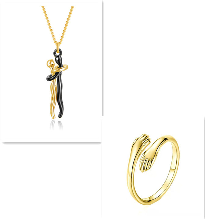 Love Hug Necklace – Unisex Clavicle Chain for Couples