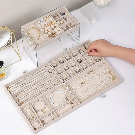 Luxury Velvet Jewelry Storage Box