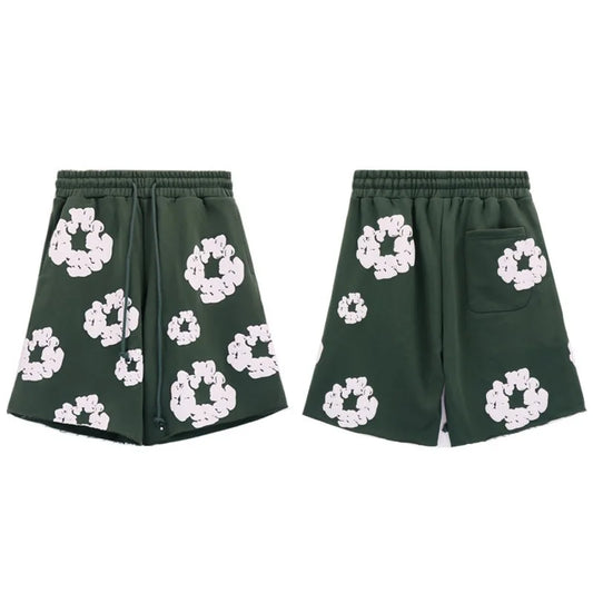 DENIM TEARS brand European and American fashion trend cross-border hot selling kapok print men's summer beach shorts