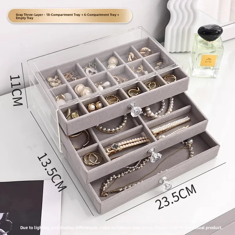 Luxury Velvet Jewelry Storage Box