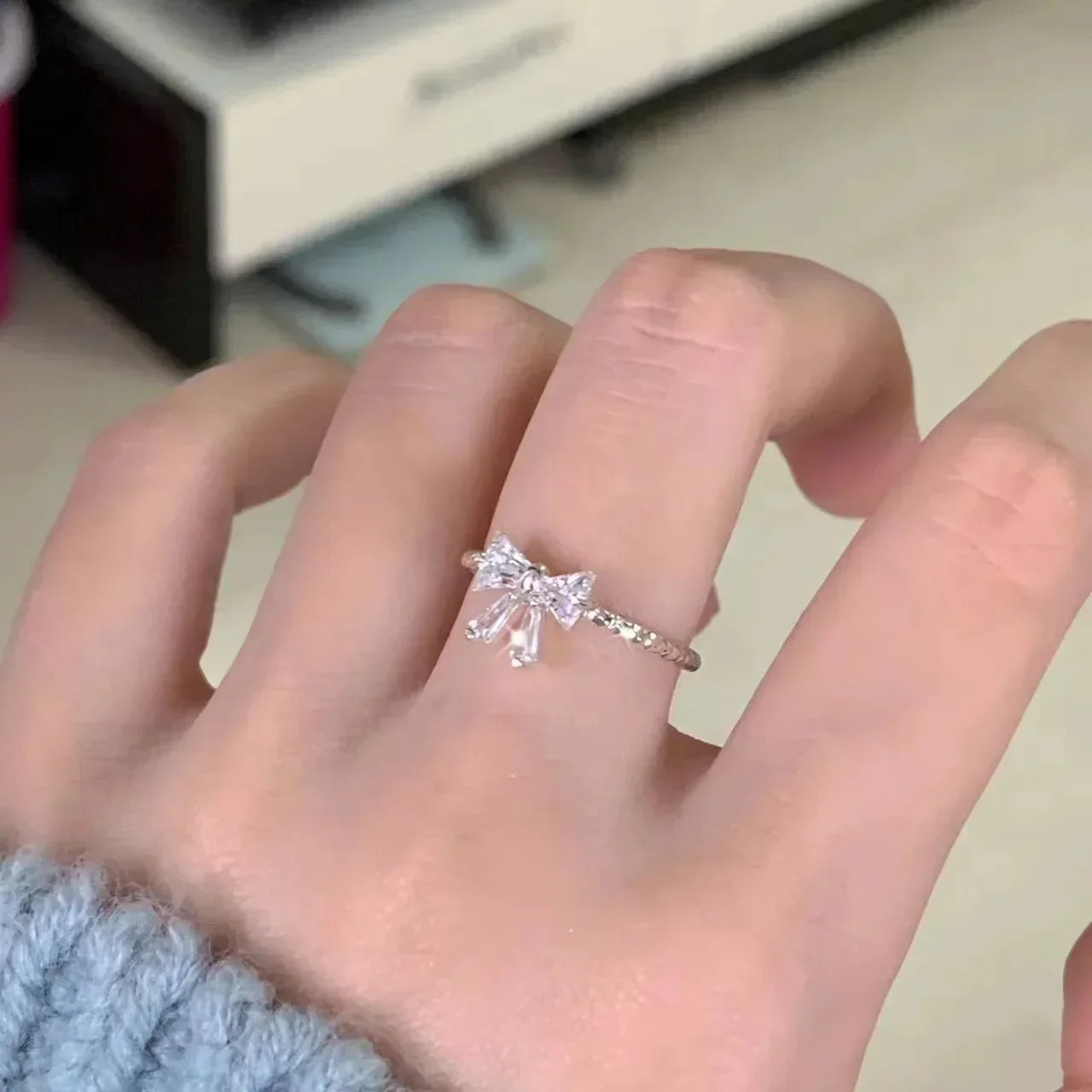 Shiny Bowknot Open Ring