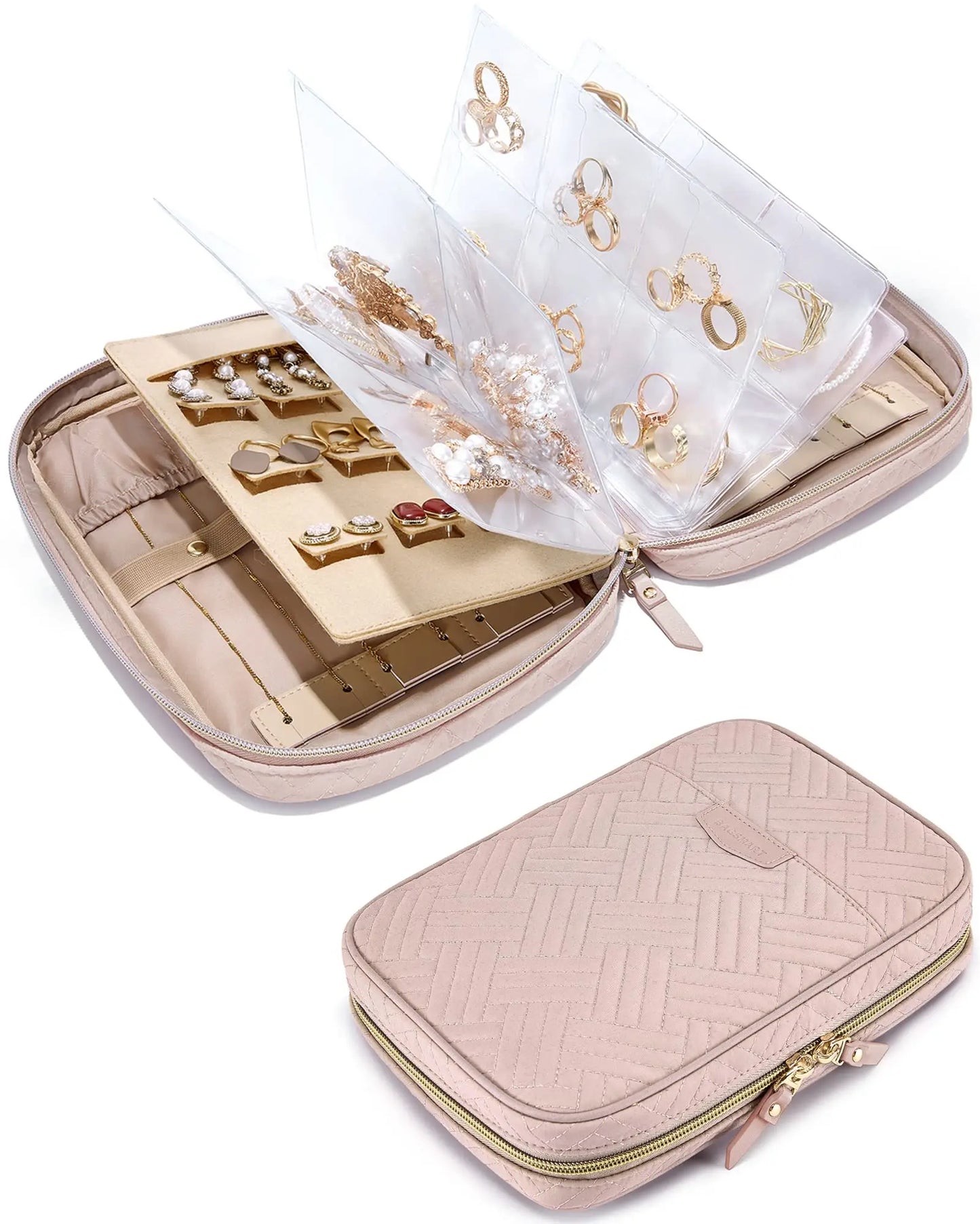 Transparent Jewelry Travel Organizer Case