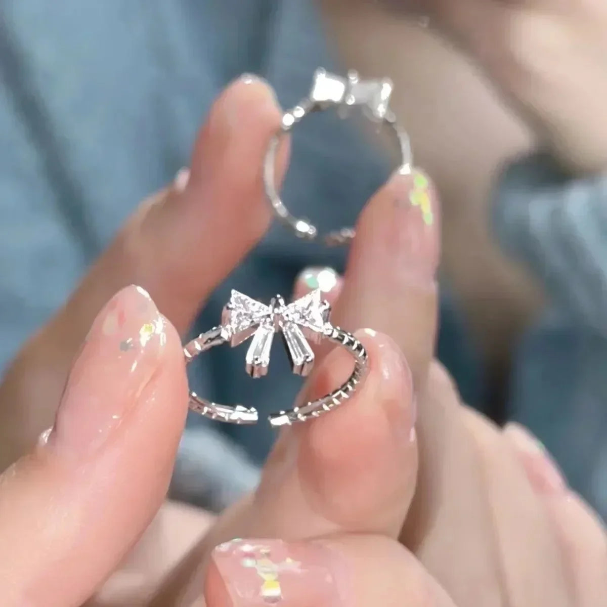 Shiny Bowknot Open Ring