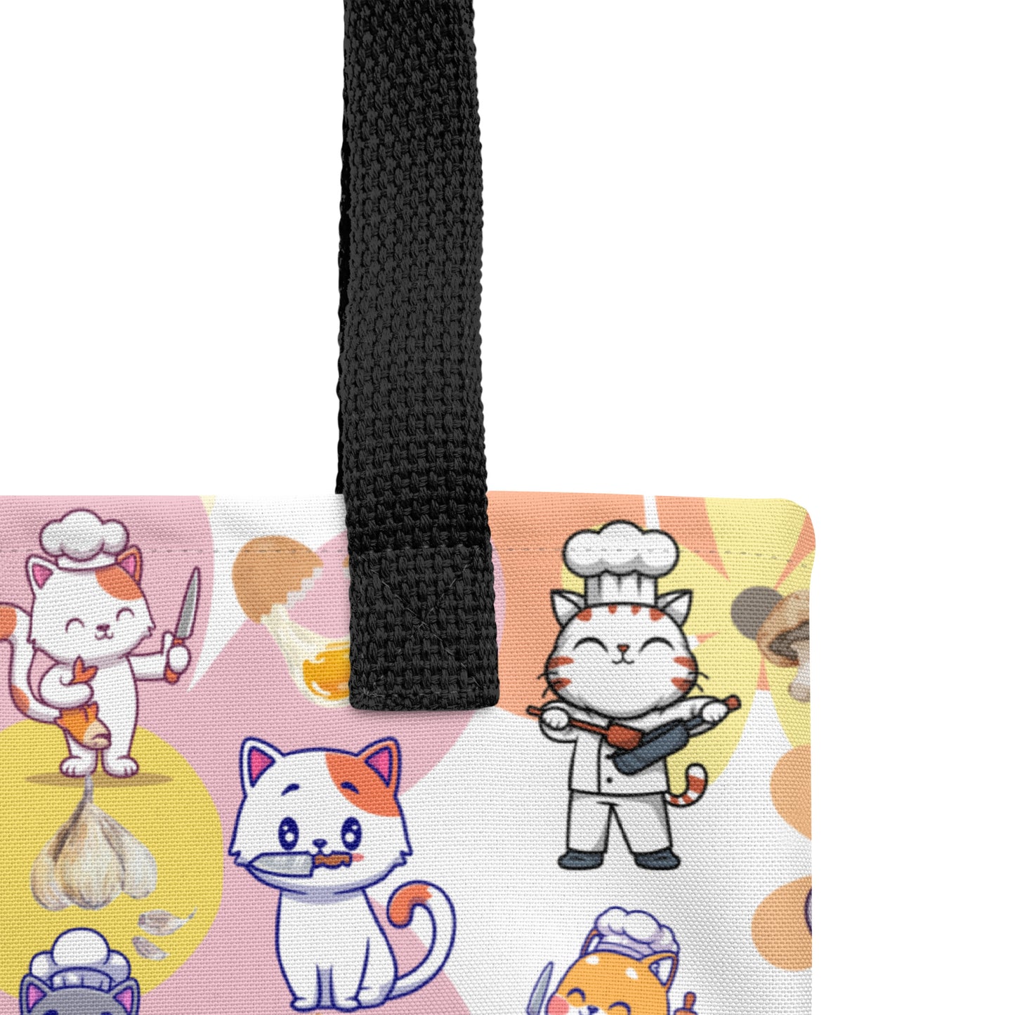 Chef Cat Floral Tote Bag