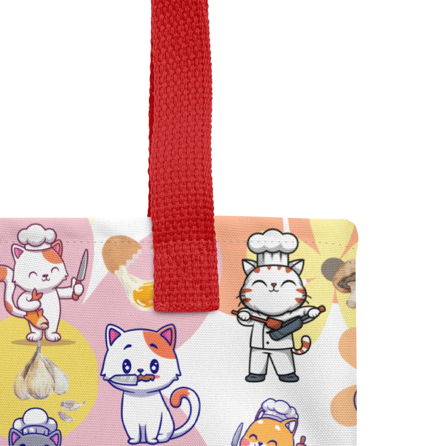 Chef Cat Floral Tote Bag