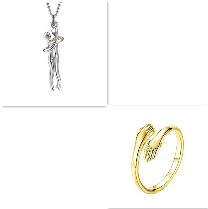 Love Hug Necklace – Unisex Clavicle Chain for Couples