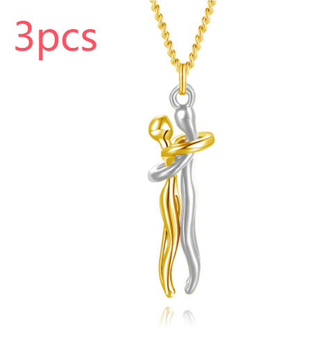Love Hug Necklace – Unisex Clavicle Chain for Couples