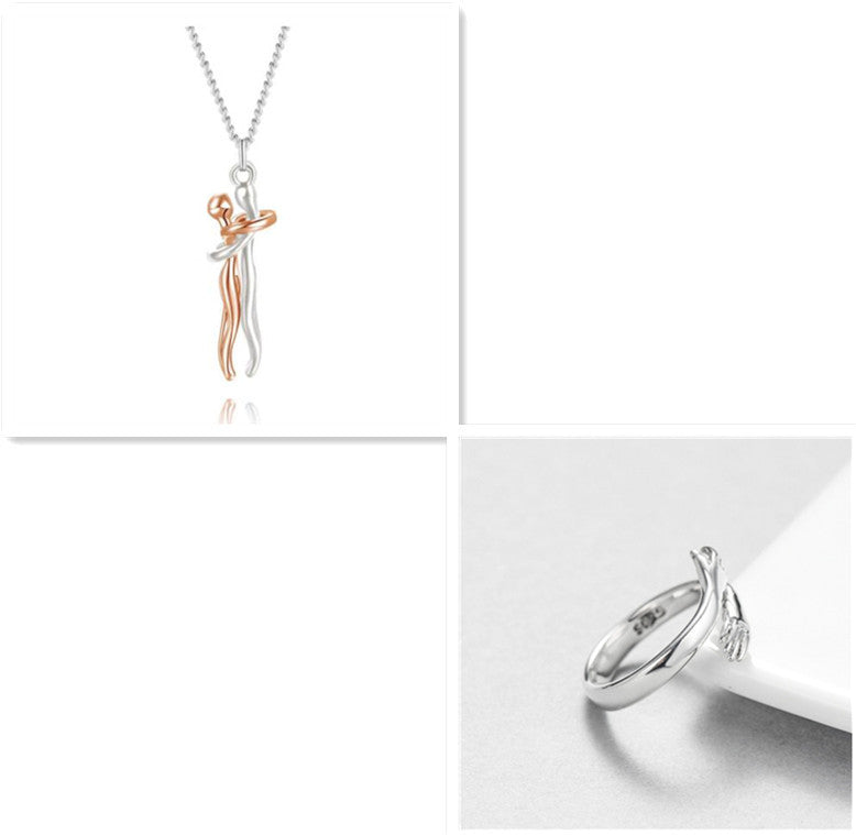 Love Hug Necklace – Unisex Clavicle Chain for Couples