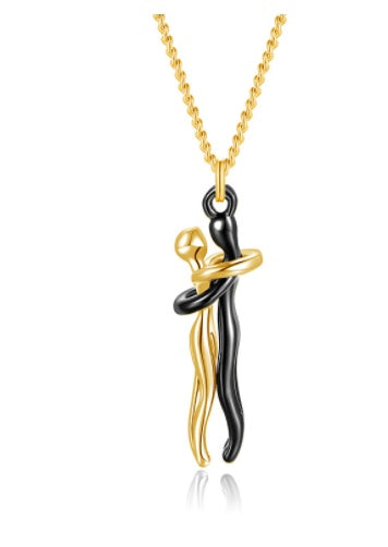 Love Hug Necklace – Unisex Clavicle Chain for Couples