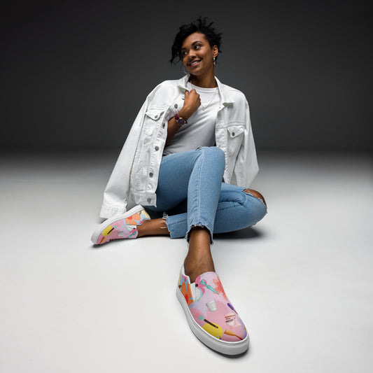 Baker Chef Floral Women’s Slip-On Canvas Shoes